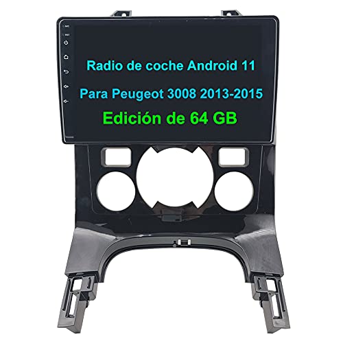 64GB ROM Android 11 Car Multimedia Video Player for Peugeot 3008 2013 2014 2015 Radio 2 DIN GPS Navigation Stereo Carplay 4G LTE Network Touch Screen Cover