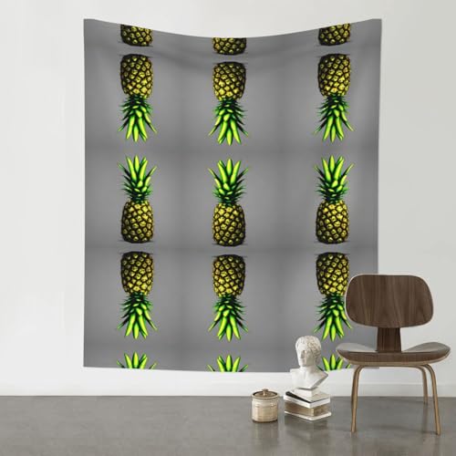 Tapisserie imprimée ananas dessin animé en tissu léger de décoration