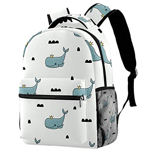 Sac à dos baleine gris doté d'un porte-bouteille ergonomique enfant