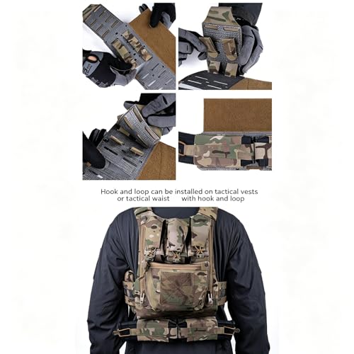 Panel MOLLE táctico de expansión con cordón anticaída para cargador de chaleco 4
