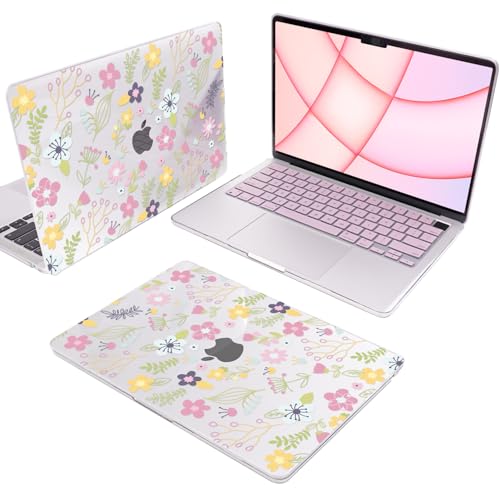 Seanai Pink Floral Hard Case for 2022-2026 MacBook Air 13.6" M5/M4/M3/M2 by Seanai - Used condition - Image 6