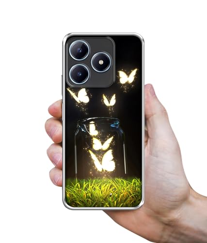 Image of Butterfly Design Printed Silicon Soft TPU Back Case Cover for Realme C63 4G / Narzo N63 4G