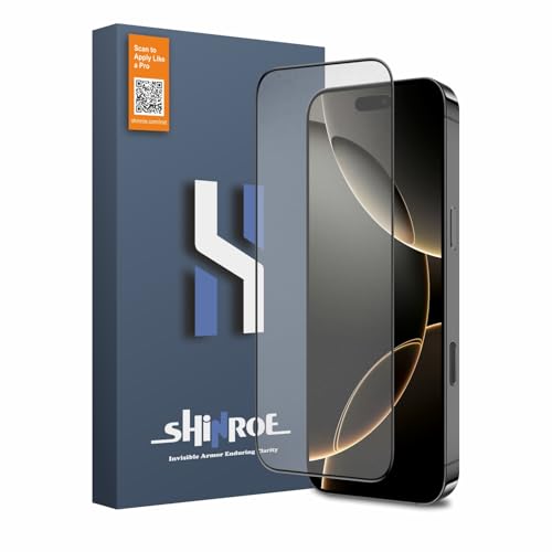 Image of Matte Tempered Glass for iPhone 16 Pro (6.3 Inch) Military Grade 9H Screen Guard, Anti-Scratch, Shatterproof, Edge-to-Edge Full Coverage - Black Border