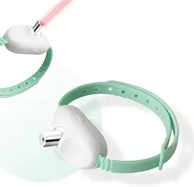 Colar Brinquedo Laser para Gatos Animais de Estimação, USB LED Coleira Estimulação Inteligente e Automática para Entretenimento Felino (Cor Aleatoria)