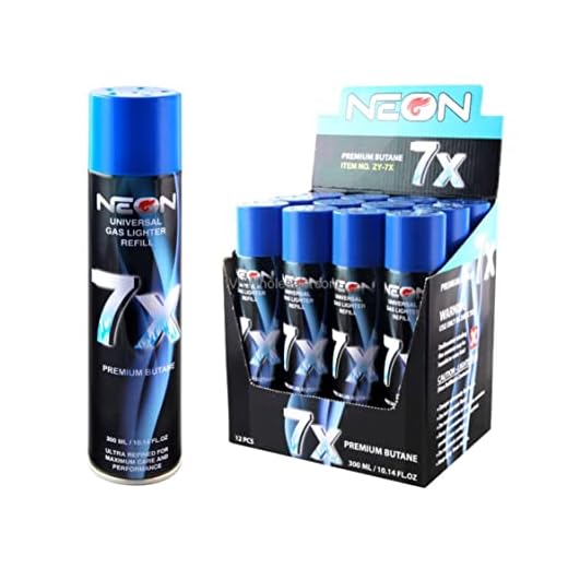 Neon 7x Refined Butane Gas 300ml (12 Cans)