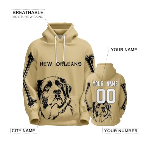Custom Football Hoodie City Mascot Hooded Personalized Name Number Sweatshirts Fans Gift for Men Women Youth S-5XL2