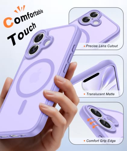 Image of FNTCASE for iPhone 16 Plus Case Light Purple: Compatible with MagSafe