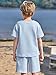 Haloumoning Boys 2 Piece Summer Outfits Short Sleeve Tshirts and Elastic Waist Shorts Casual Texture Sets