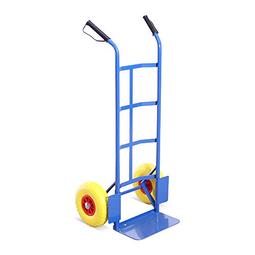 G-Rack T2 Heavy Duty Industrial Steel Sack Truck with Anti Puncture Tyres and 325kg Load Capacity, Blue