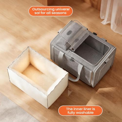 Sac pour chat haute capacité avec finitions et doublure premium