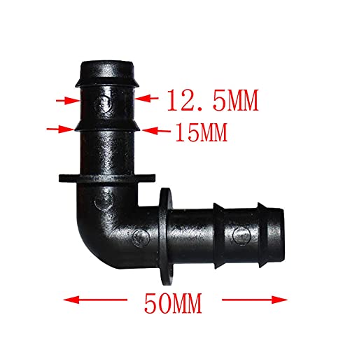 Conector de manguera de 16 mm en codo de 1/2 pulgada pack de 40 piezas para riego 3