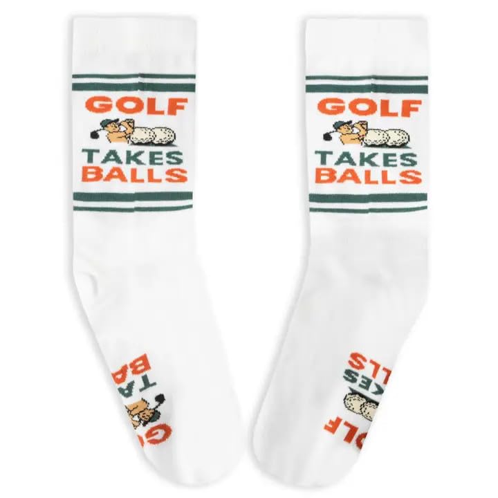 Golf Takes Balls Funny Socks Novelty Gag Gift for Golfer Men Adult Humor view 4