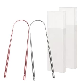 Professional Reduce Bad Breath Metal Tongue Scrapers