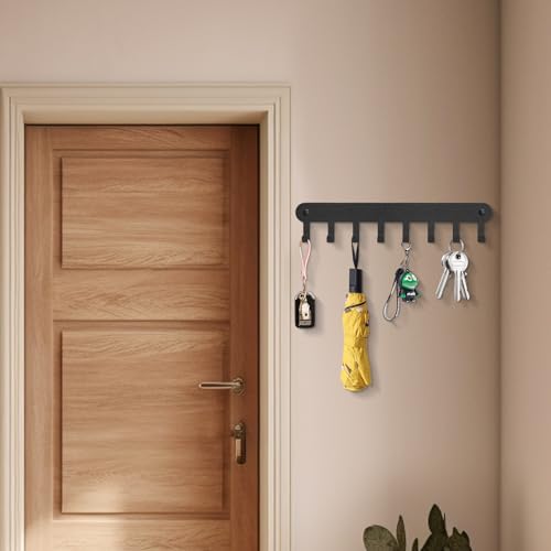 Suzurana 2 Pack Key Holder Wall Mount, Key Holder for Wall,Key Wall Holder, Key Hooks Hanging Keys, Key Hanger Wall Mount with 8 Hooks, Key Rack for Living Room, Kitchen, or Bathroo by Suzurana - Image 6