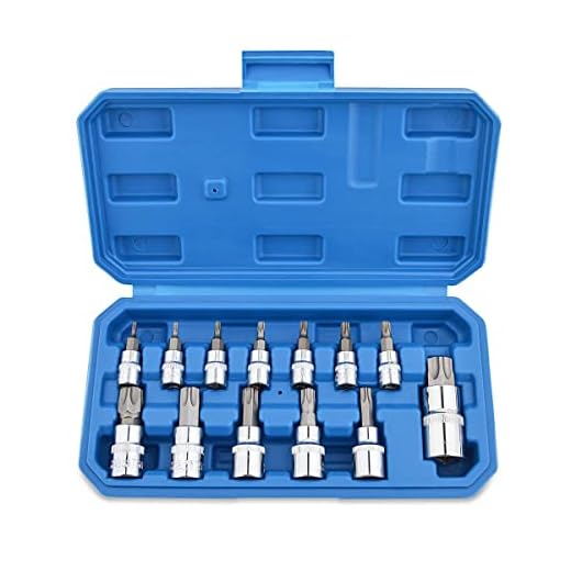 Gunpla 12tlg. Torx Steckschlüssel Satz T10-T60 Stecknüsse Biteinsätze Steckschlüsseleinsätze für Schraubarbeiten an Autos, Motorrädern und Fahrrädern