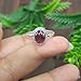 Red Garnet Pure 925 Sterling Silver Handmade Promise Ring For Women Gift Jewelry (9.5)