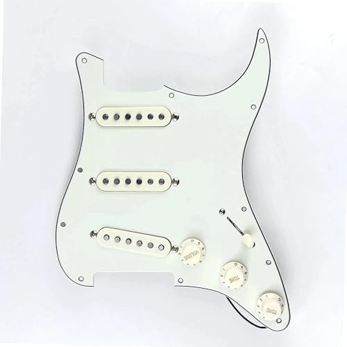 エレキギターピックガードピックアップ STエレキギター用シングルコイルピックアップ搭載ピックガード ピックガードピックアップ(SSS Alnico)