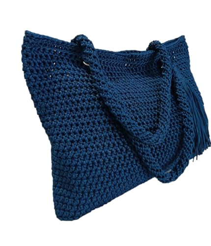 BOLSA CROCHE FEMININA FIO NAUTICO MODELO SACOLA