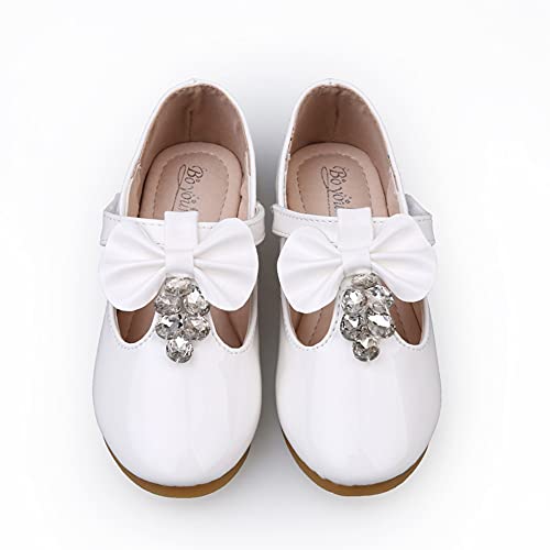 Girl's Adorable T-Strap Mary Jane Ballerina Flat Rhinestone Princess Party Dress Shoes(Toddler/Little Kid)4