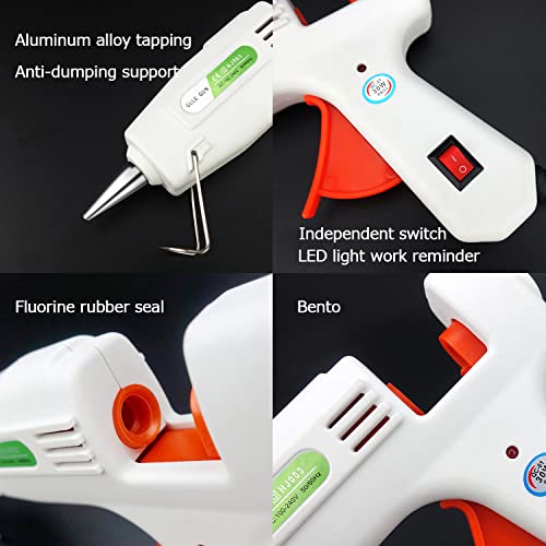 Gogopanda 40W Glue Gun Set Electric Heat Hot Melt Crafts Repair Tool Professional Diy 110V (Color Glue Stick4) #TOP4