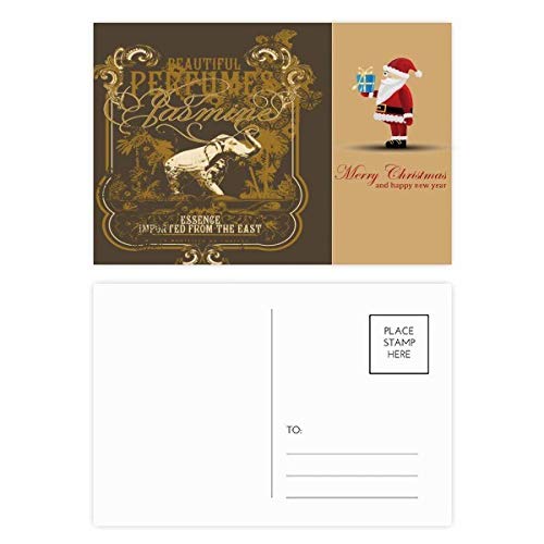 Cartes postales éléphant tropical marron en coffret de 20 à offrir aux passionnés de voyage
