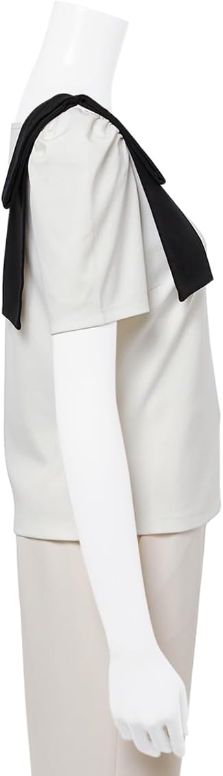 Amazon.co.jp: [セルフォード] ショルダーリボンハーフスリーブカット