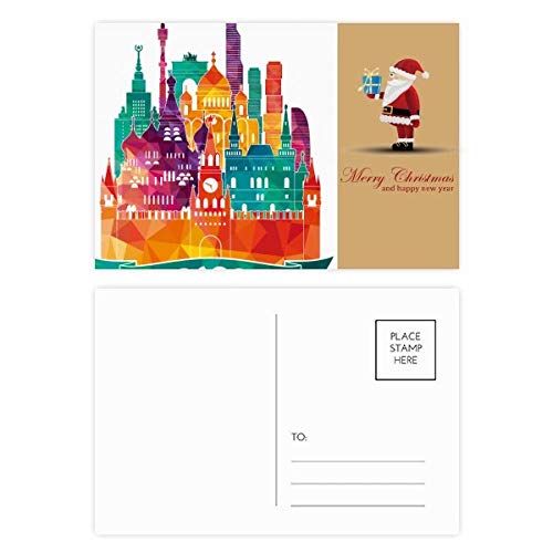 Cartes postales Russie Cathédrale de Moscou | Coffret 20 souvenirs de Noël à offrir