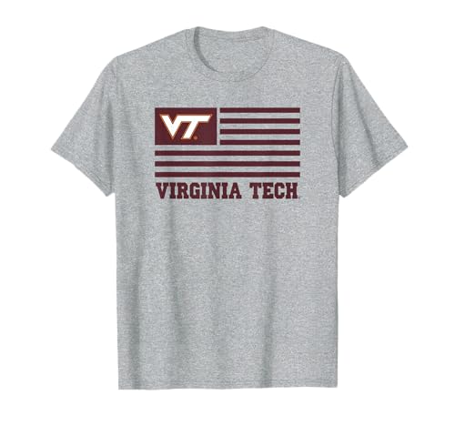 Virginia Tech Hokies Patriotic American Flag T-Shirt
