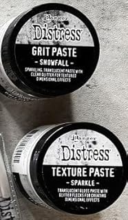 Bundle- Ranger Ink - Tim Holtz - Christmas - Distress Grit Paste Snowfall and Sparkle Distress Texture Paste - 2022 and 2023 Releases