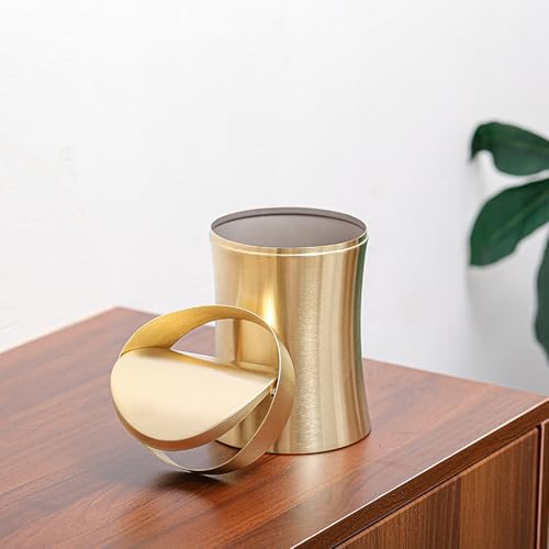 Bote de basura de acero inoxidable elegante y pequeño cubo de mesa duradero 2