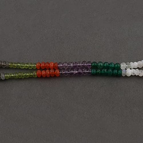 Perles en pierre de lune quartz jaspe rondelles facettées 6mm 7mm pour loisirs créatifs