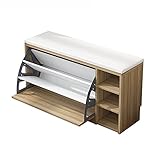 [PRATIQUE ET PRATIQUE] - Conception du compartiment de rangement rabattable, protection intime, il y a suffisamment d'espace pour que 2 personnes puissent s'asseoir sur le banc et porter des chaussures pour vérifier l'apparence.Meuble à chaussures de grande capacité pour un accès facile.