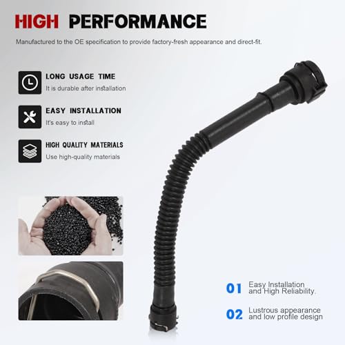 55488382 Engine Oil Cooler Coolant Inlet Hose for 2014 2015 Cruze Radiator Hose Inlet Black by BDTKylin - Used condition - Image 6