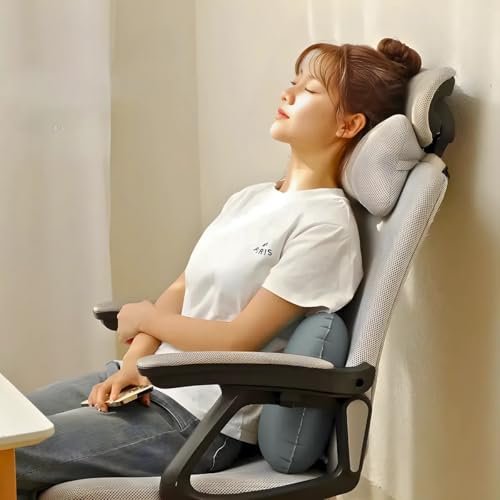 Travesseiro Inflável Ergonômico Confortável Compacto Leve Ajustável Ideal Para Viagens Descanso Alív