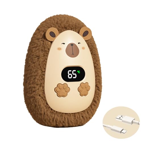 Plush Hand Warmers, Rechargeable Hand Warmer, Animal Hand Warmer, USB Rechargeable Hand Warmer, Winter Hand Warmer Plush, for Winters Women Men (B)