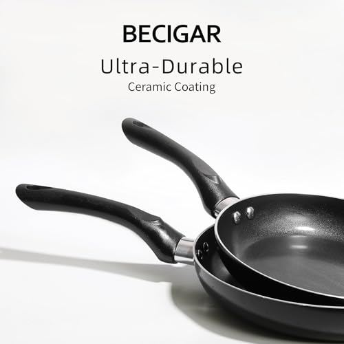 Image of BECIGAR 8 Pcs Ceramic Pots and Pans Set