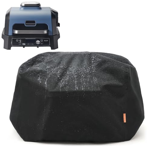 TRAVELIT Waterproof Cover for Ninja Woodfire Pro Premium XL Outdoor Grill, Outdoor Grill Accessories for Ninja Outdoor Wood Fire Smoker Air Fryer OG951 with Windproof Drawstring Closure, Black