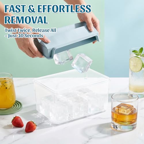 Bandejas para Hielo Grandes con Tapa y Pinzas 2 Pack miniatura 3