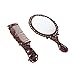 BRIGHTFUFU 1 Set Mirror with Handle Vintage Vanity Shower Mirror Metal Handle Makeup Mirror Retro Hand Mirror Comb