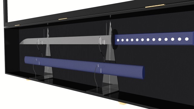 刀剣　ディスプレイスタンド　ガラスケース Amazon.com: Sword Display Case Cabinet Stand Holder Wall Rack