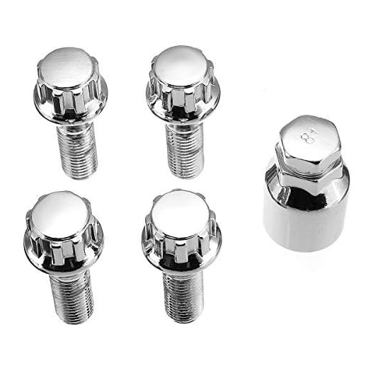 Viviance 4 + 1 Aleación De Aluminio Perno Rueda del Neumático Antirrobo Tuerca Tornillos para B-MW 1 3 5 Series E90 E91 E92 E93 Re-Nault Megane Laguna Master Trafic Clio Vaux-Hall Astra Corsa Zafira