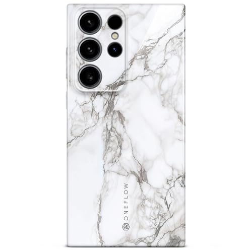 Coque rigide Samsung S24 Ultra protection marbre gris et blanc