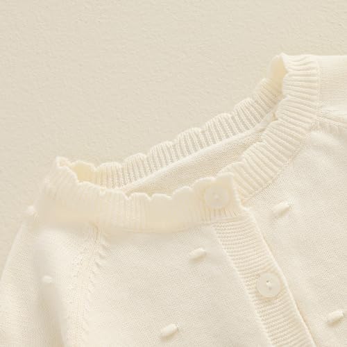 Toddler Baby Girl Thin Knit Sweater Coat Long Sleeve Button Up Cardigan Cable-Knit Knitwear Jacket Fall Winter Clothes4