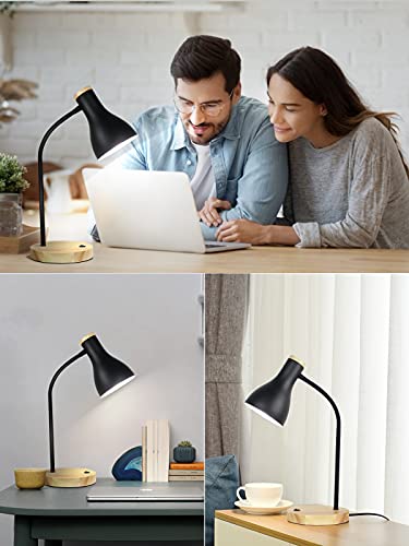 Desk Lamp Eye-Caring Table Lamps, 360°Rotation Gooseneck Clip On Lamp, Clip On Reading Light, Portable Reading Book Light, Clamp Light, Study Desk Lamps For Bedroom And Office Home Lighting (Black-01) #TOP4