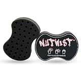 Nudred Hair Sponge for Black Men and Women, Hair Twisting Sponge, Barber Curling Care Tool, Brushes for Curling Afro Style Dreads, Curls, Coils & Twists, Curl Sponge Brush with Small Holes, Black