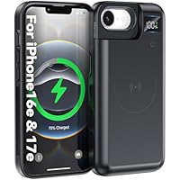 Mavulo Akkuhülle für iPhone 16e/17e, 9300mAh 20W Battery Case, Handyhülle mit Powerbank, Ladehülle Akku hülle für iPhone 16e & iPhone 17e(6,1\)