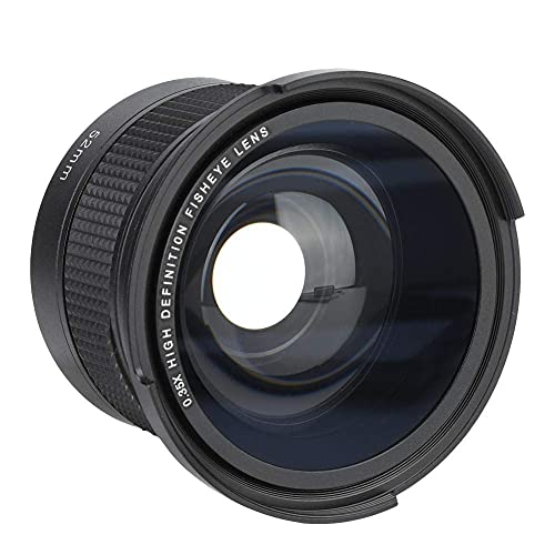Obiettivo fisheye grandangolare universale da 52 mm 0,35X, con custodia per obiettivo, custodia reflex digitale, fotocamera reflex digitale Fisheye Len, per per/per/per