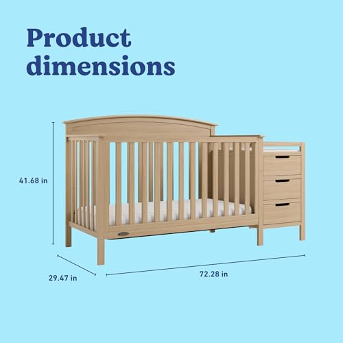 Graco Benton 4-in-1 Convertible Crib and Changer, Driftwood - image 6