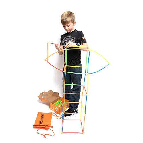 Straw Constructor Interlocking Plastic Enginnering Toys-Colorful Building Toys- Fun- Educational- Safe for Kids- Develops Motor Skills-Construction Blocks- Best Gift for Boys and Girls