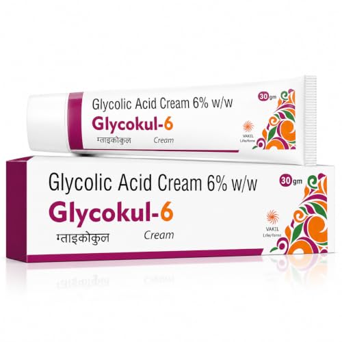 Image of Glyco 6 Glycolic Acid Face Cream 6% w /w | Exfoliating Cream for Acne, Pimples & Dark Spots | Unclogs Pores & Improves Skin Texture | Suitable for Dry & Acne-Prone Skin | 30g (Pack of 1)
